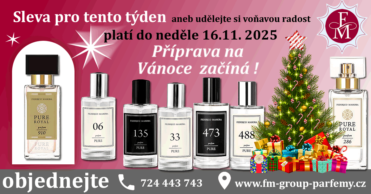 sleva pro tento týden aneb udělejte si voňavou radost s fm group parfemy