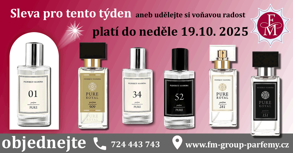 sleva pro tento týden anebu udělejte si voňavou radost přímo na www.fm-group-parfemy.cz