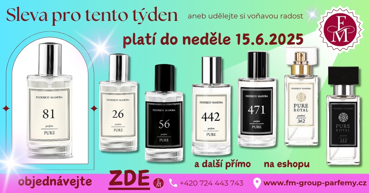 Sleva pro tento týden aneb udělejte si voňavou radost s FM Group parfémy