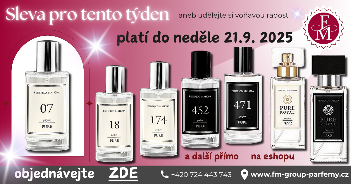 sleva pro tento týden aneb užijte si voňavou slevu na www.fm-group-parfemy.cz