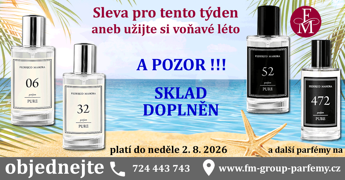 Sleva pro tento týden - aneb užijte si voňavé léto s FM Group parfémy